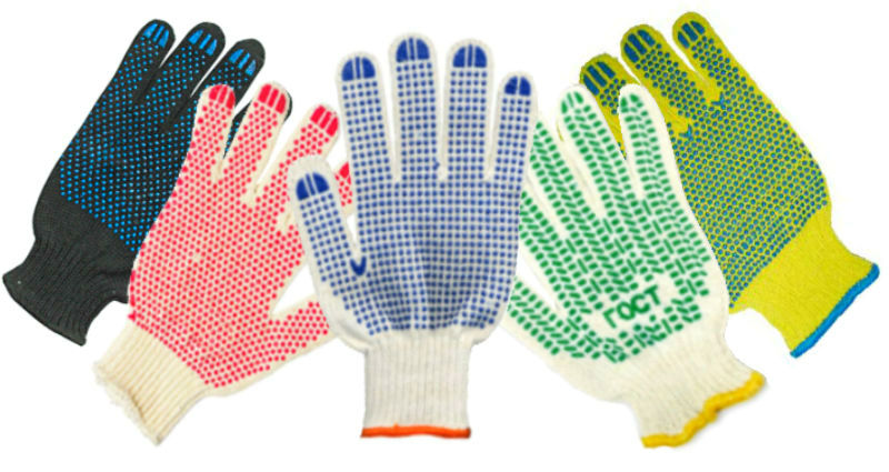 Перчатки х б с пвх покрытием - купить хлопчатобумажные перчатки с пвх ...