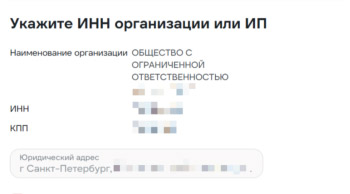 Укажите ИНН организации или ИП